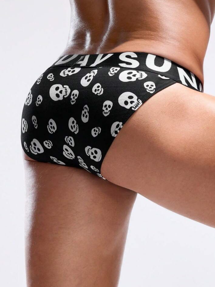 Men's Skull Print Briefs
